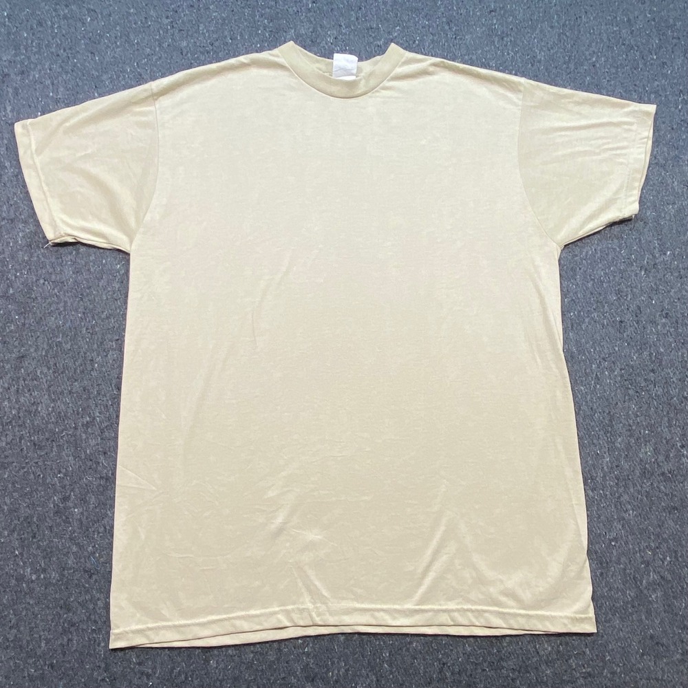 Unicor Military Issue TShirt Sz XL Mens Tan Tactical‎ Gorpcore Base Layer Solid